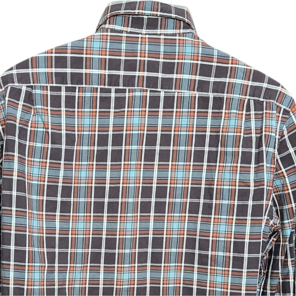 Banana Republic Mens Preppy Plaid Shirt Size M Office Career Button Down‎ Cotton